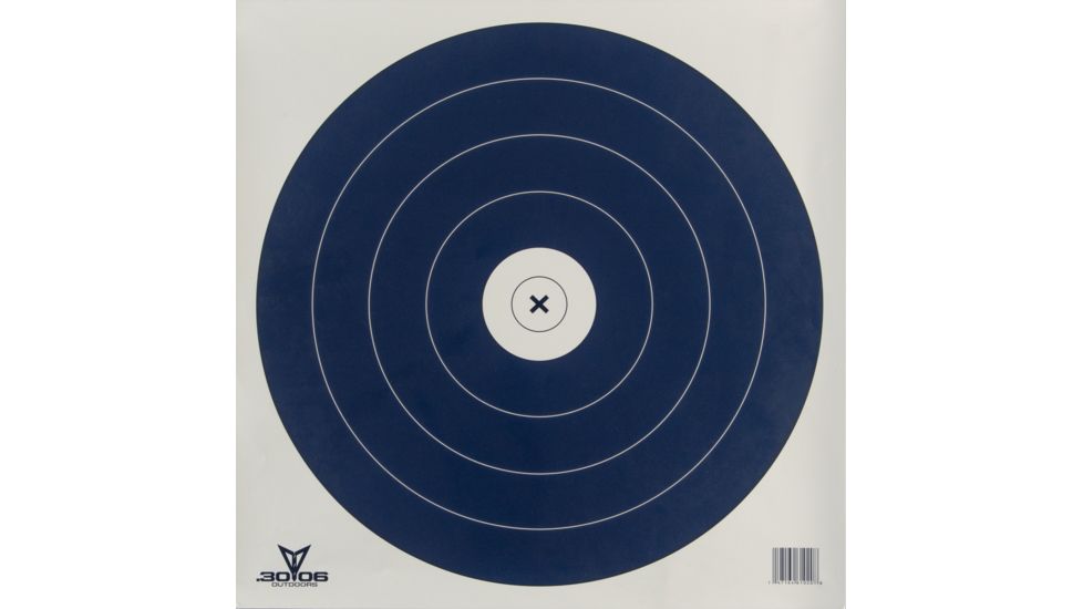30-06 Outdoors Single Spot Paper Target 100ct, White, TARSS-100