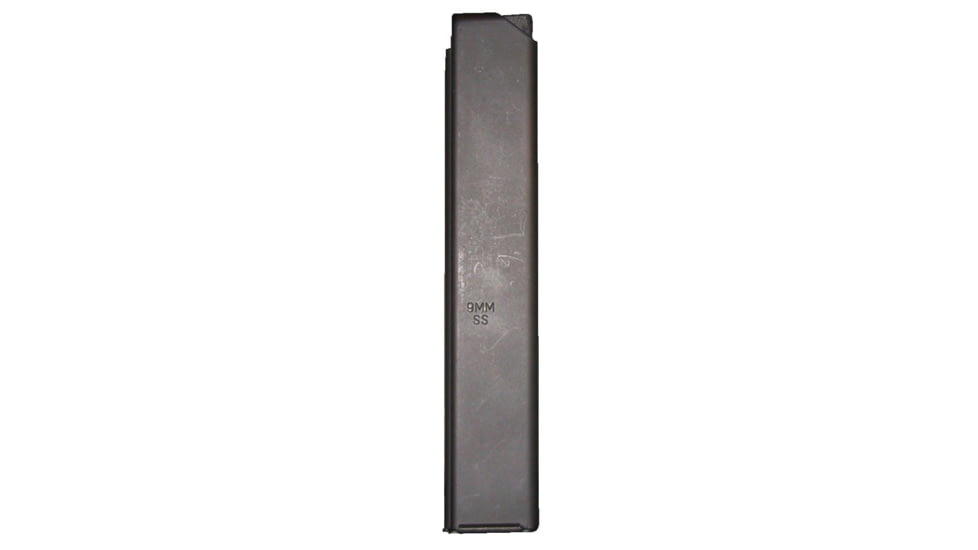 Ammunition Storage Components AR-15/M-16 32 Round Rifle Magazine, 9mm Luger, Orange Follower, Black Stainless Steel, 32-9MM-AR-SS-BM-O-ASC