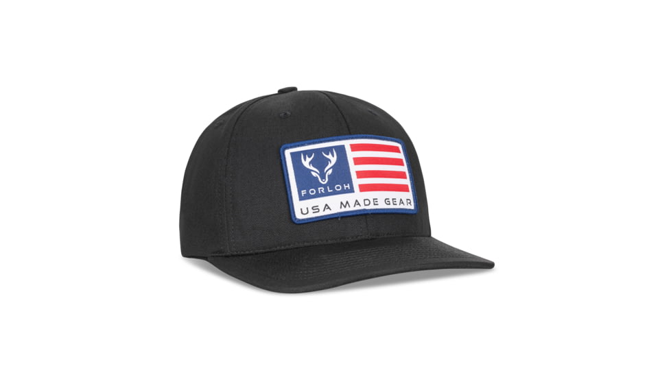 Forloh USA Flag Patch Twill Hat F32087E2, Black, OSFA, 50911-B-OSFA