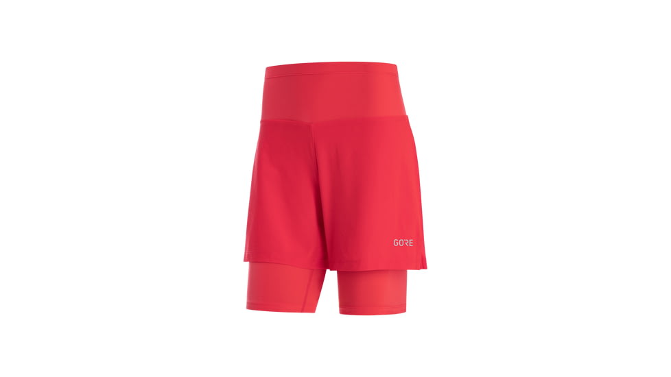 GOREWEAR R5 Womens 2in1 Running Shorts in Hibiscus Pink XL 16-18 Slim fit 966C6312, 100623-HI-XL