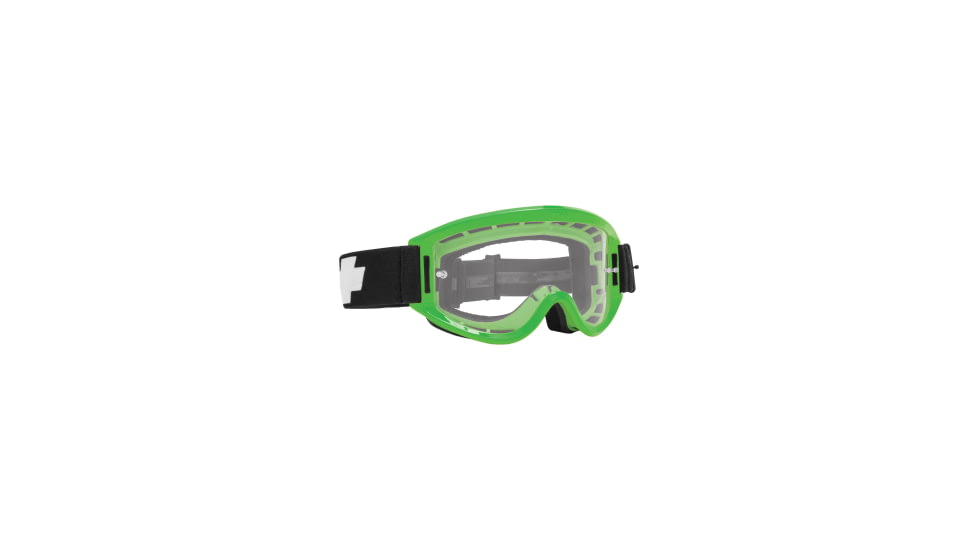 Spy Optic Breakaway Motocross Goggles, Green Frame, Happy Clear Lens, Small/Medium, 110290