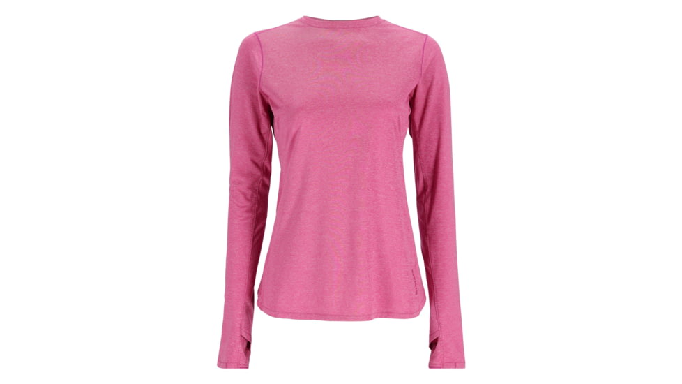 Simms Fishing Products SolarFlex Crew - Womens, Fuchsia Heather, S, 13670-1018-20