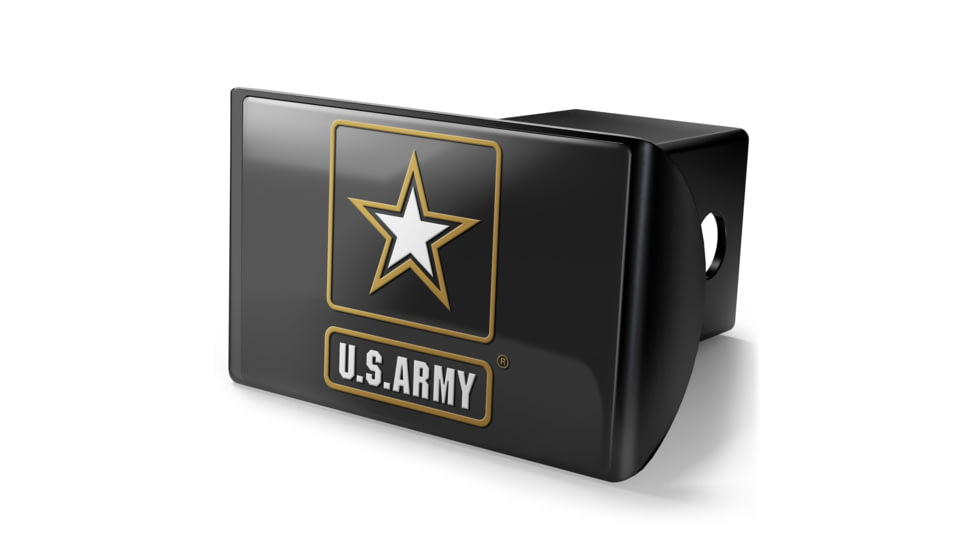 Old Southern Brass U.S. Army Trailer Hitch Cover for 2 receivers, Black, 2inch, OSB-THC-ARMY