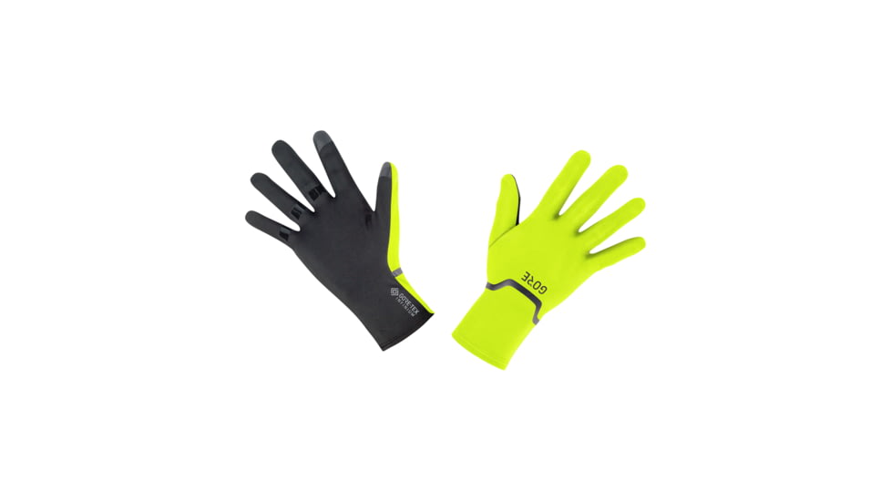GOREWEAR M GORE-TEX INFINIUMTM Stretch Gloves in Neon Yellow/Black Medium Windproof A167F2CA, 100410-0899-7