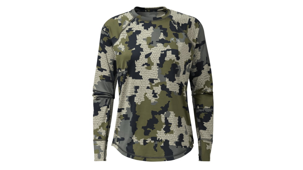 KUIU Gila Long Sleeves Crew Hunting Shirt - Women's, Verde, XL, Adult, Female, 7583866454174