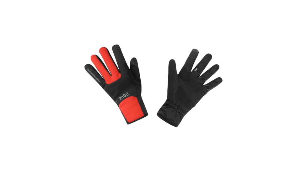 GOREWEAR M WINDSTOPPERR Thermo Gloves in Black/Fireball 3XL Windproof D7741C3A, 100491-99AY-11