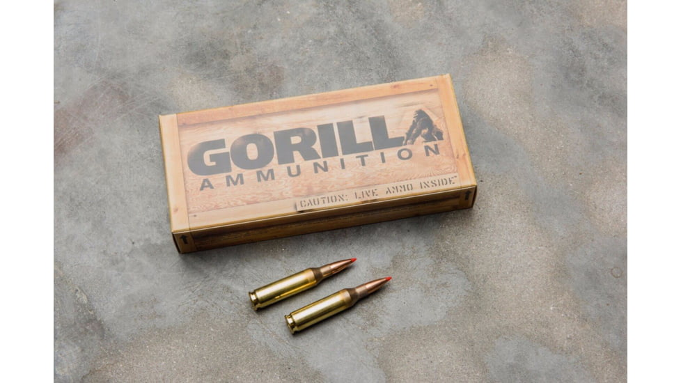 Gorilla Ammunition .260 Remington 100 Grain Hornady A-MAX Rifle Ammo, 20 Rounds, Copper, 20 Rounds, gpf-652