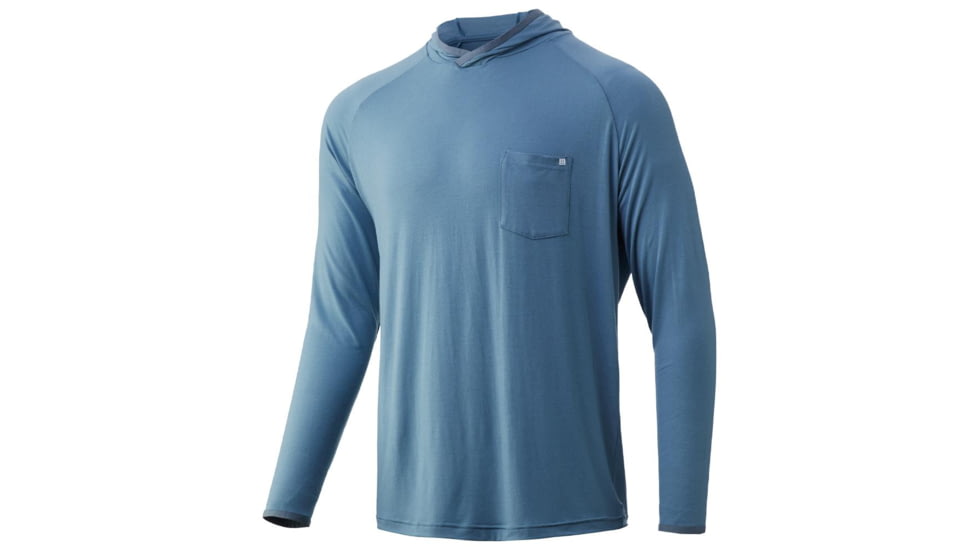 HUK Performance Fishing Waypoint Hoodie - Mens, Silver Blue, Small, H1200292-040-S
