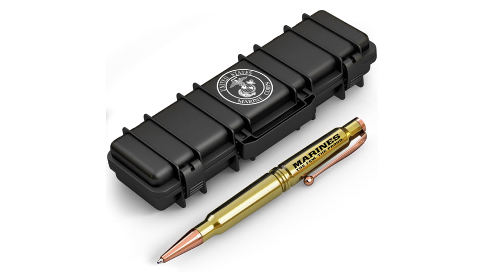 Old Southern Brass USMC .308 Real Bullet Casing Twist Pen - Polished Brass 2BB0093B, OSB-308TP-USMCBRASS