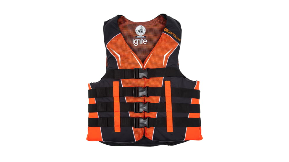 Body Glove Ignite Type III Unisex Nylon USCGA PFD - Orange/Black 70DD4ACC, XL, Orange/Black, 18252-ORGBLK-XL
