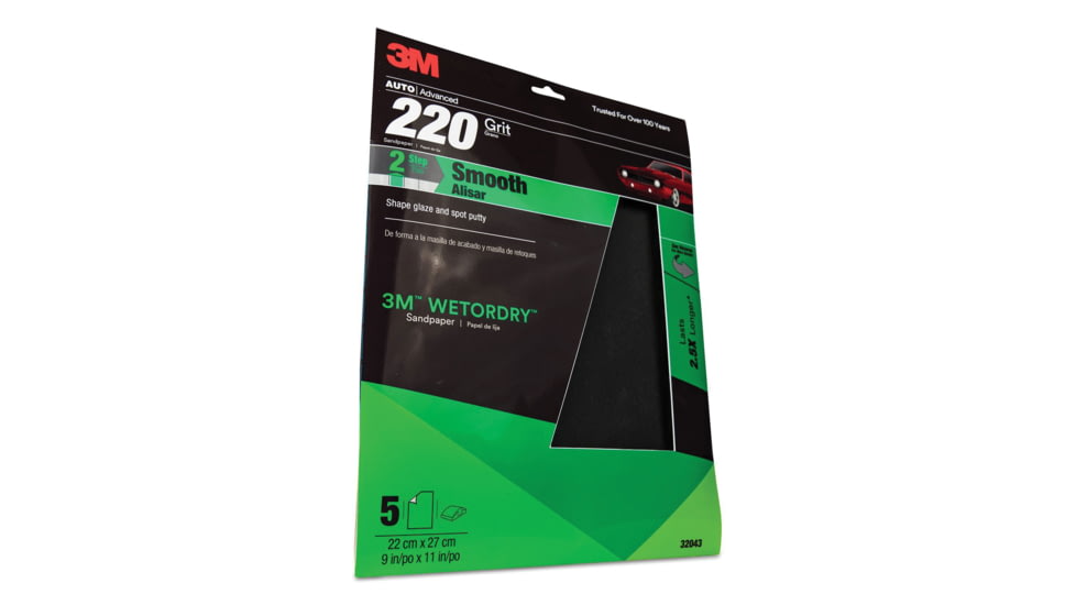 3M 32043 Wetordry Sandpaper 220 Grit, 9in x 11, 7010308858