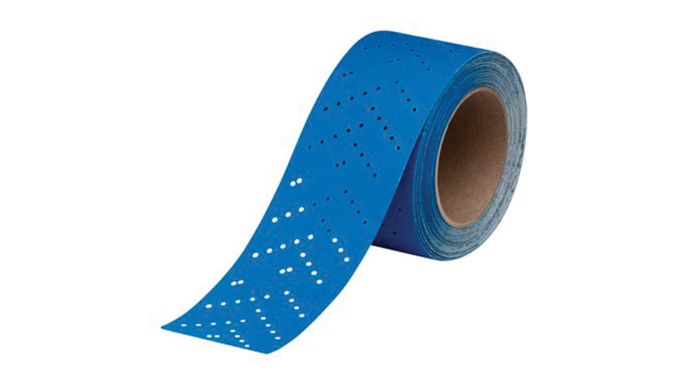 3M 36195 Hookit Sandpaper Sheetroll - 320 Grade Multi-Hole, 2.75in x 13Yd, Blue, 7100091073