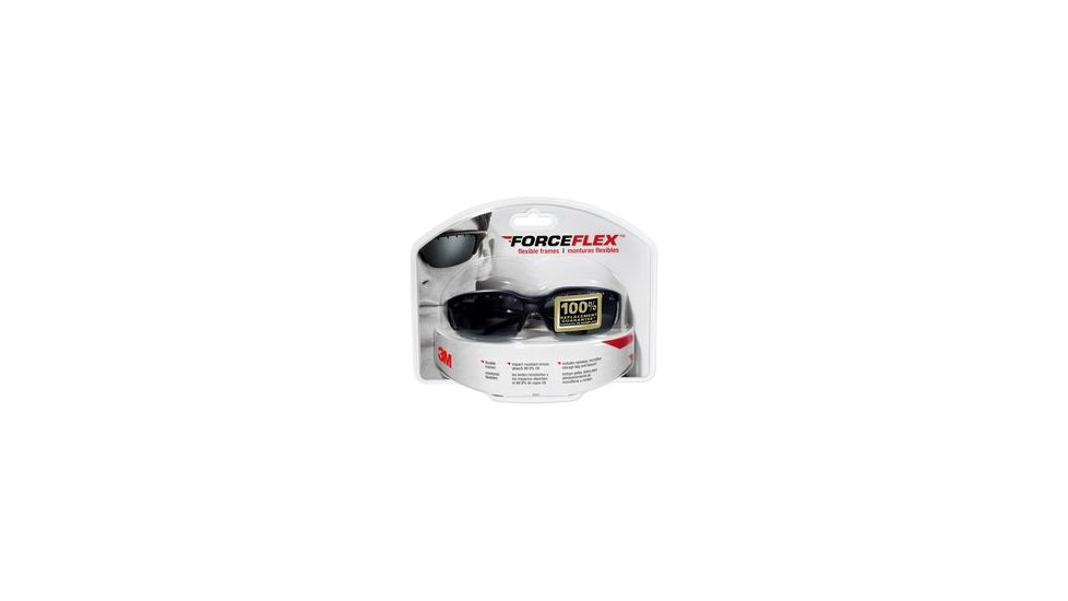 3M ForceFlex Flexible Safety Eyewear,Dark Blue Frame/Gray Lens, 90897-80025
