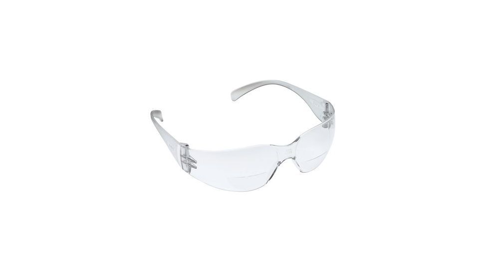 3M Virtua Reader Protective Eyewear 11515-00000-20, Clear Anti-Fog Lens, Clear Temple, +2.5 Diopter, Case