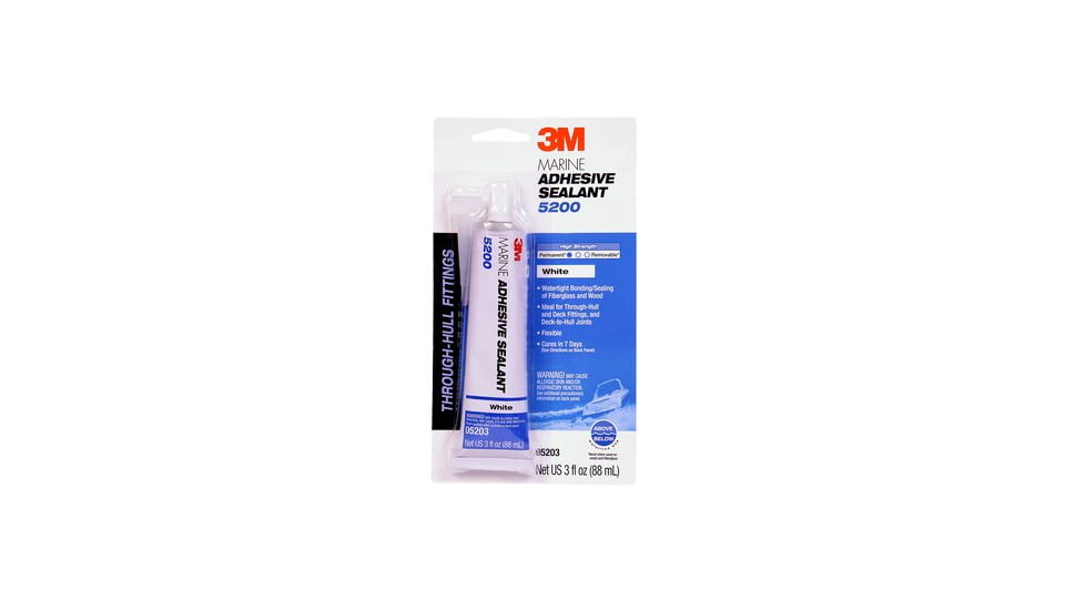 3M Marine Adhesive/Sealant 5200,White,3oz 5203