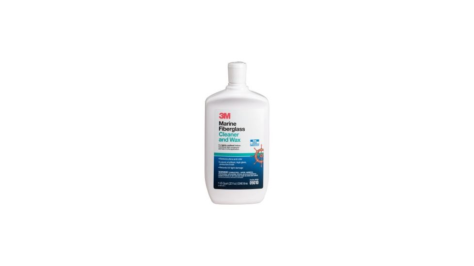 3M Marine Fiberglass Cleaner and Wax Liquid,1 Liter 9010
