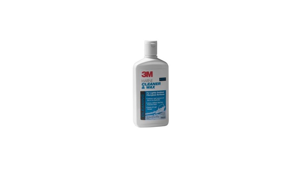 3M Marine Fiberglass Cleaner and Wax Liquid,16oz 9009