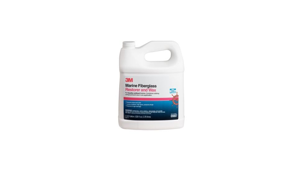3M Marine Fiberglass Restorer and Wax Liquid,1 Gallon 9007