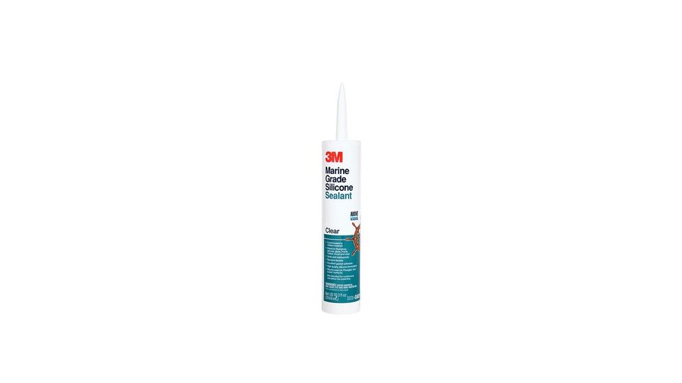 3M Marine Grade Silicone Sealant,Clear,1/10 Gallon Cartridge 8029