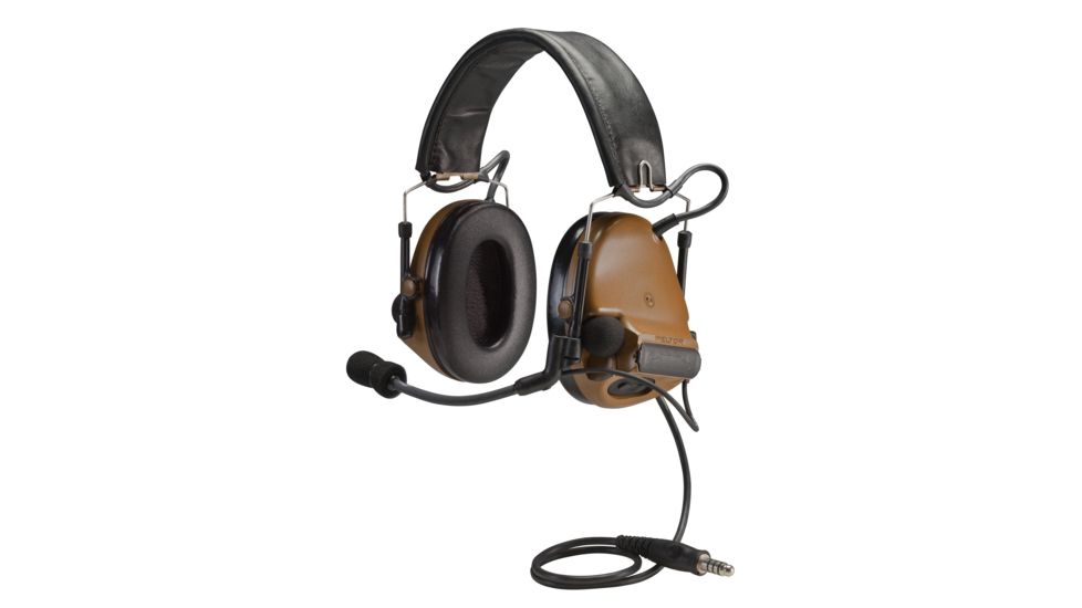 3M Peltor ComTac Electronic Headset, FB Single Comm NATO, Coyote Brown MT17H682FB47CY