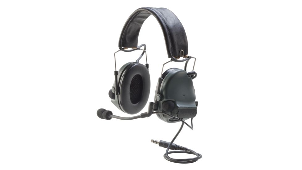 3M Peltor ComTac Electronic Headset, FB Single Comm NATO, Foliage Green MT17H682FB47FG 