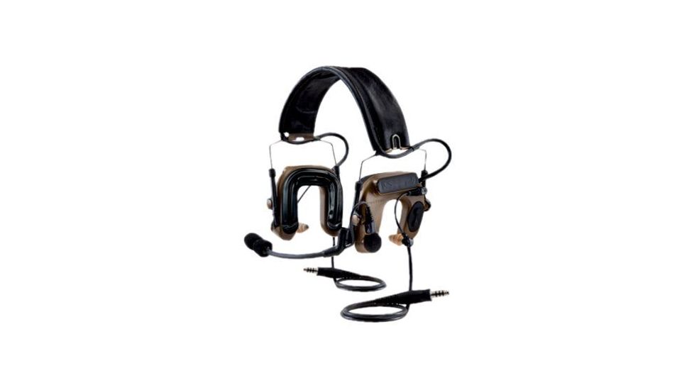 3M PELTOR COMTAC IV Hybrid Tactical Communication Headset MT16H044FB-19 CY, Dual Comm, Headband, Flexi Boom Mic, 1 EA/Case