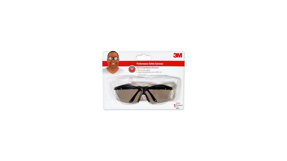 3M Performance Safety Eyewear, Black Frame, Indoor/Outdoor Mirror Lens 90974-80025T