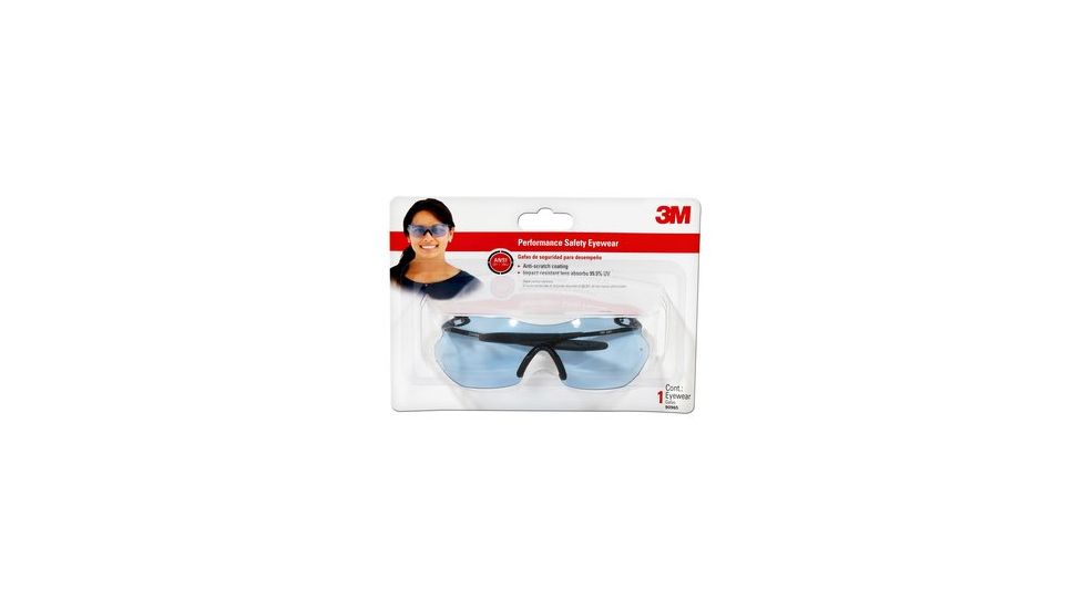 3M Performance Safety Eyewear, Metal Temples, Light Blue Lens 90965-80025T