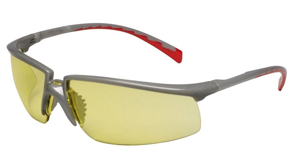 3M Privo Protective Eyewear, Amber Anti-Fog Lens, Silver Frame, 20/CS 12267-00000-20