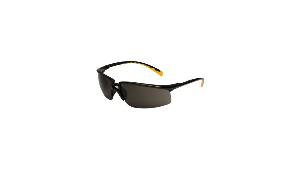 3M Privo Protective Eyewear, Black Frame, Orange Accent Temple Tips,Gray Anti-Fog Lens, 20/CS 12262-00000-20
