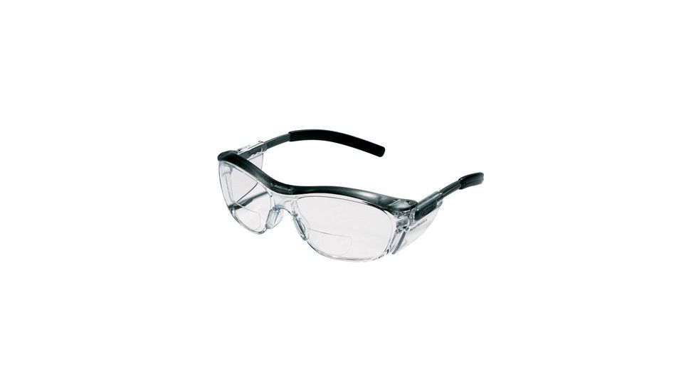 3M Readers Safety Eyewear,Black Frame,Clear Lens,+1.5,Ea 91191-00002