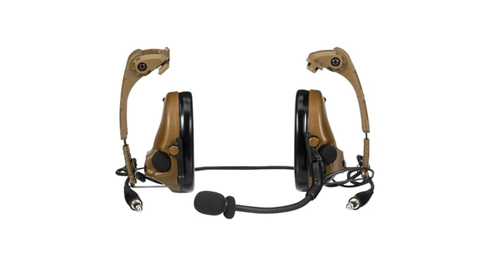 3M V Headset, IHPS Attachment w/ Dual Lead, Coyote Brown, MT20H682HPS-19 CY