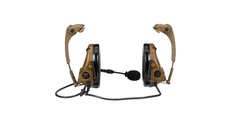 3M VI NIB Headset w/IHPS Attachment, Single Lead, Coyote Brown, MT20H682HPS-47N CY