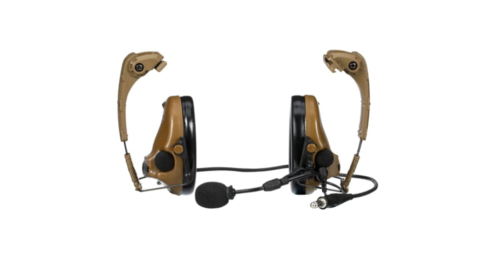 3M VI NIB Headset w/IHPS Attachment, Single Lead, Coyote Brown, MT20H682HPS-47N CY