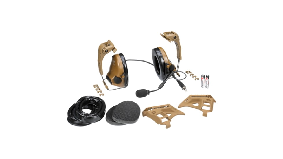 3M VI NIB Headset w/IHPS Attachment, Single Lead, Coyote Brown, MT20H682HPS-47N CY