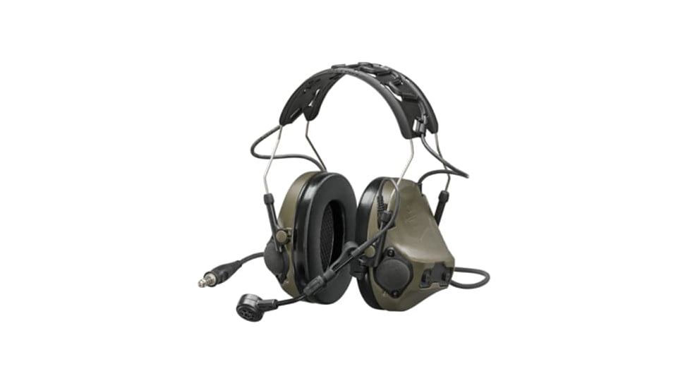 3M VIII Single Comm Headset, Nexus 4-Con, OD Green, MT14H418A-47 GN