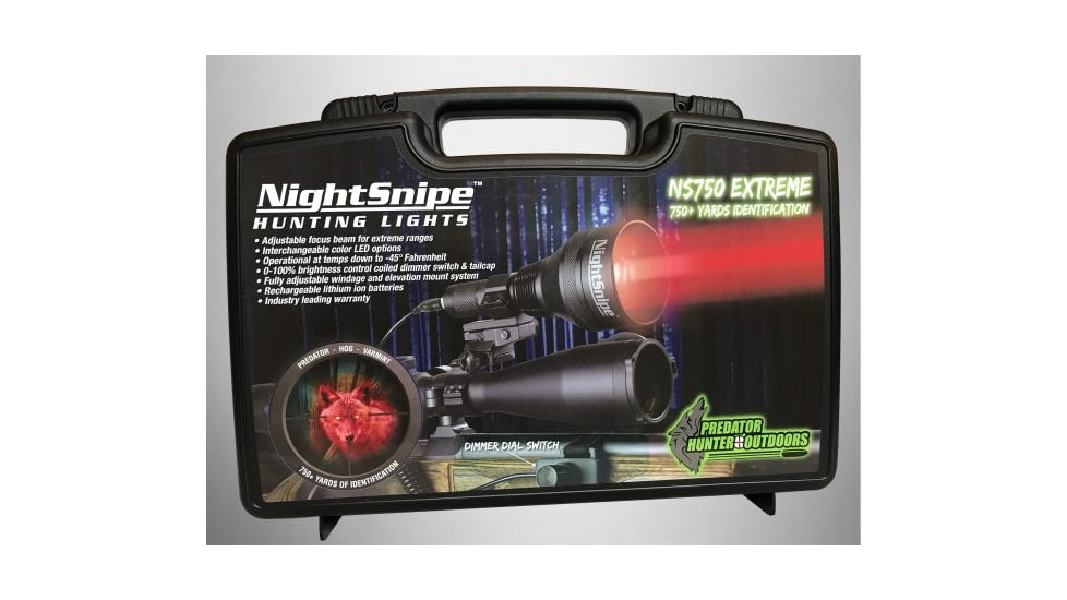 NightSnipe NS750 Extreme Dimmable Hunting Light Kit, Class-2 , White, Red, Green Beam, C2A-750D-RGW-8841