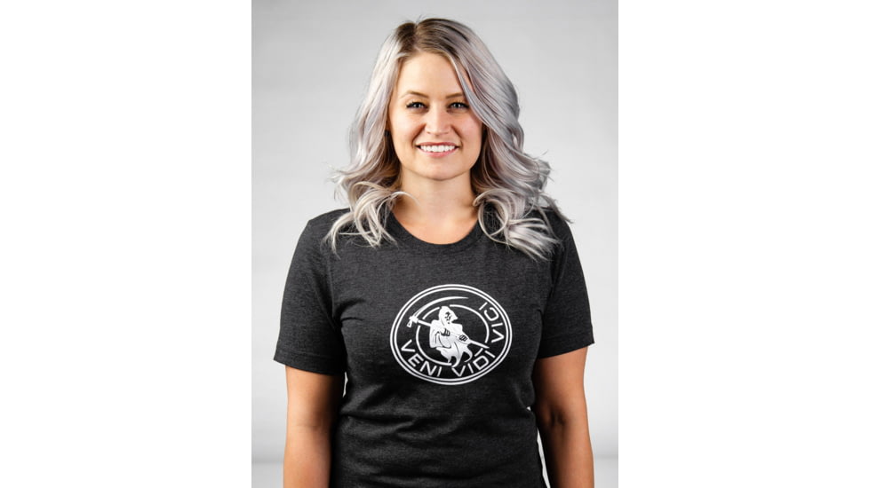 3V Gear Grim Reaper VENI VIDI VICI Tee - Women's, Dark Grey, Extra Small, grim-reaper-tee