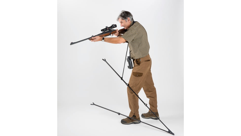 4 Stable Sticks Monteria Shooting Stick, Black, MONTERIA