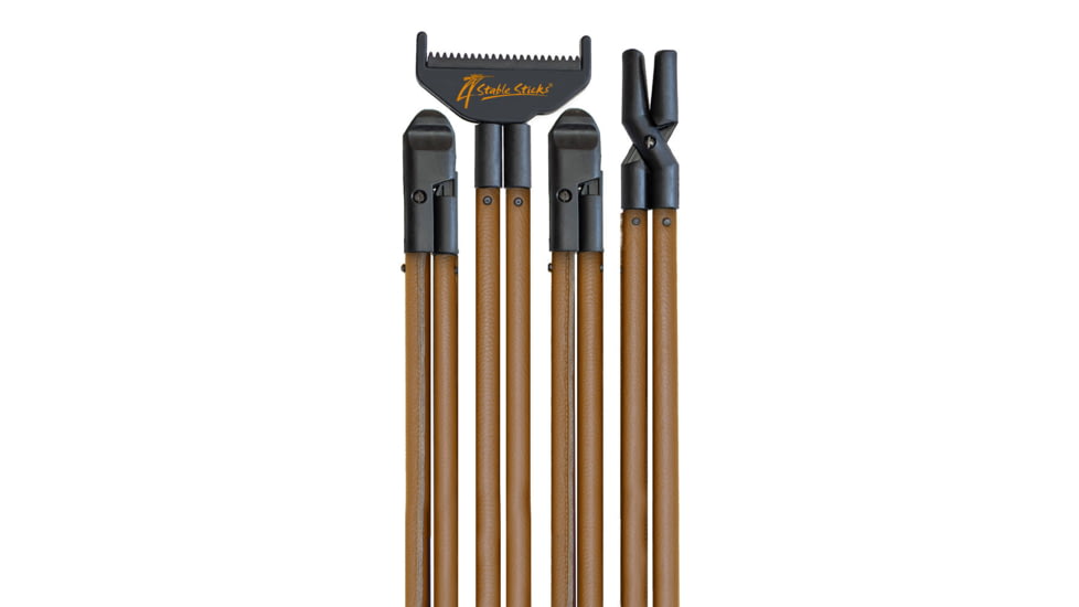 4 Stable Sticks Ultimate Shooting Sticks, Dark Brown, ULTLEATHER