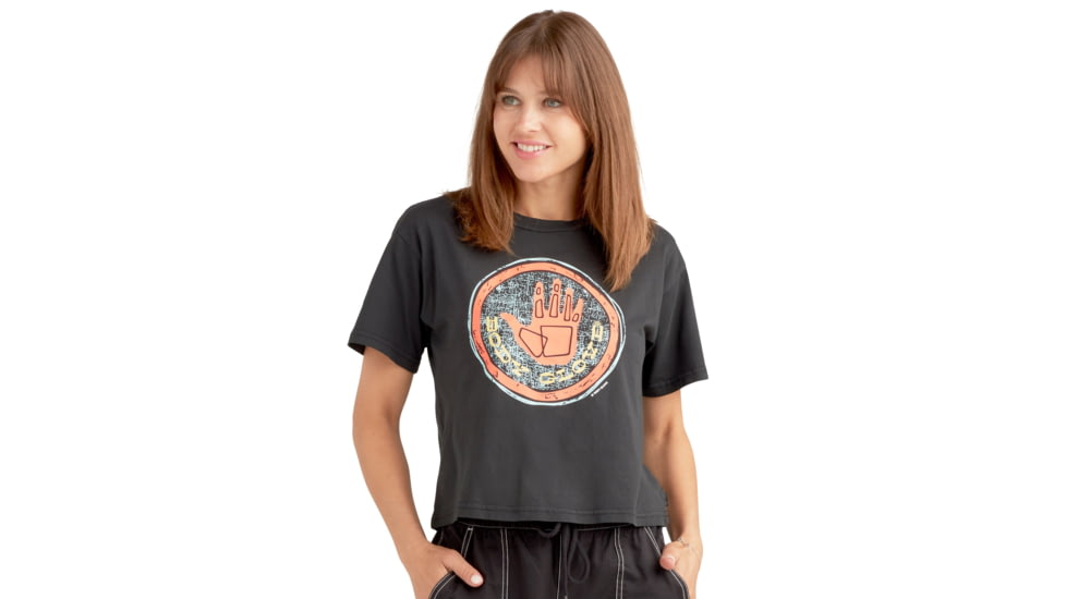 Body Glove Sizzle Relaxed Fit Crop T-Shirt - Black D5406A7F, S, Black, JT25100JRB1602B-001-S