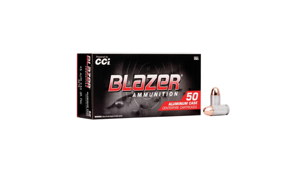CCI Ammunition BLAZER 45 ACP 230GR FMJ 1000 ROUNDS CASE BB54677E, CC3570C