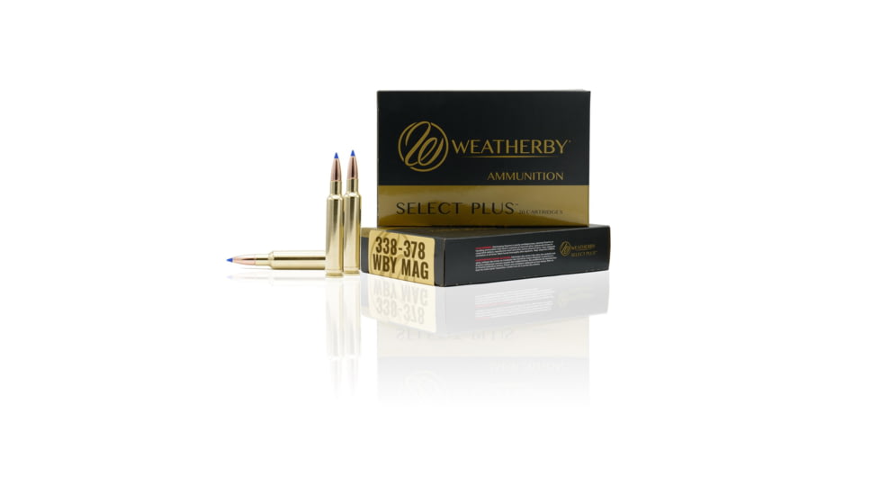Weatherby Select Plus Rifle Ammo 338-378 Wby Mag 262 gr Hammer Custom 3500 fps 20/ct 3D73ECA9, WMM333262HCB