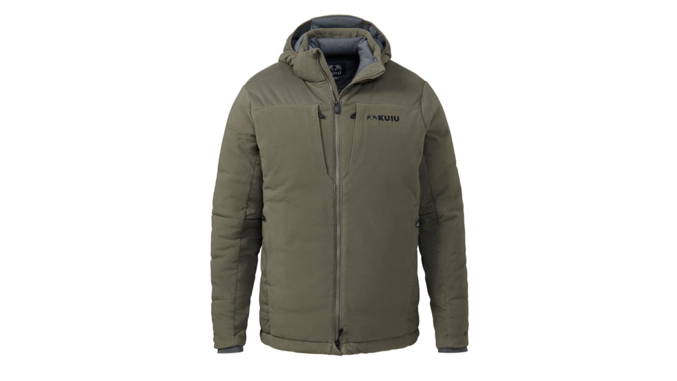 KUIU Super Down Haven Hooded Hunting Jacket in Ash Size 3XL 64C01629, Ash, 3XL, Adult, Male, 7955209912478