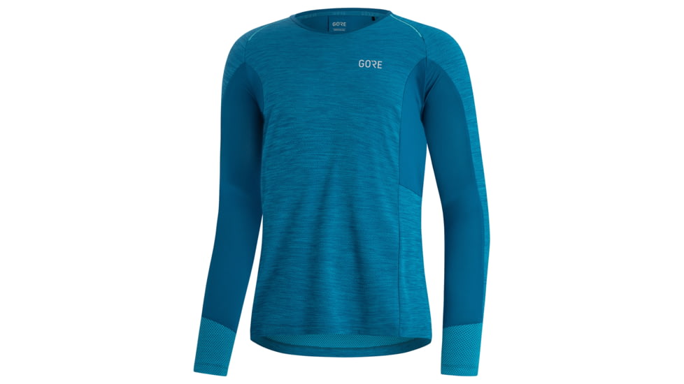GOREWEAR Energetic Long Sleeve Running Shirt Mens in Sphere Blue Medium Slim fit 7F451CB2, 100751-AZ00-L