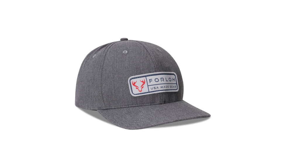 Forloh USA Made Gear Patch Twill Hat 2A00C079, Heather Gray, OSFA, 50912-HG-OSFA
