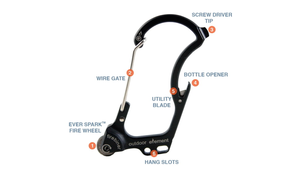Outdoor Element Firebiner 1, ODE-SPL-FBR-BLK-EZ