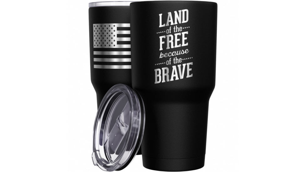 We the People Holsters Land Of The Free Because Of The Brave Stainless Steel Tumbler FA98F2E1, 6632984445026