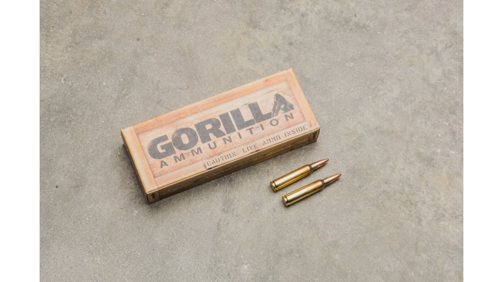 Gorilla Ammunition .223 Remington 77 Grain Sierra MatchKing Rifle Ammo, 20 Rounds, Copper, 20 Rounds, gpf-223
