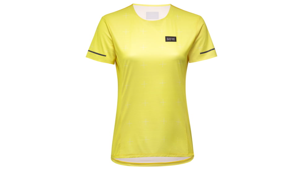 GOREWEAR Contest Daily Running Tee Womens in Washed Neon Yellow 2XS Slim fit F6A297FA, 100888-BP00-34